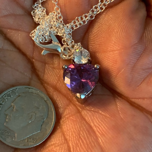 Pendant Necklace Charm Amethyst - Picture 3 of 3